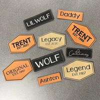 Étiquettes en cuir personnalisées, badges pour vêtements faits à la main, fabricant de logos de marque personnalisés, étiquettes en cuir véritable texturé pour jeans