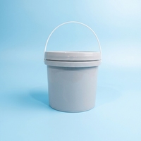 Seau en plastique blanc rond de 0,6 L, de qualité alimentaire, hermétique et durable, imprimé sur mesure pour le miel, la sauce et les packs d'essai de collations