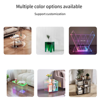 Coiffeuse en acrylique transparent avec commode à tiroirs pour chambre ou salle de bain Home Desk