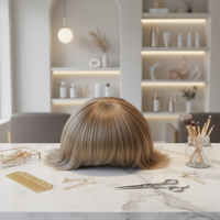 Prothèse capillaire indienne Remy pour femme, couleur naturelle, base en peau 0.08, densité 120%, style lisse, faite à la main