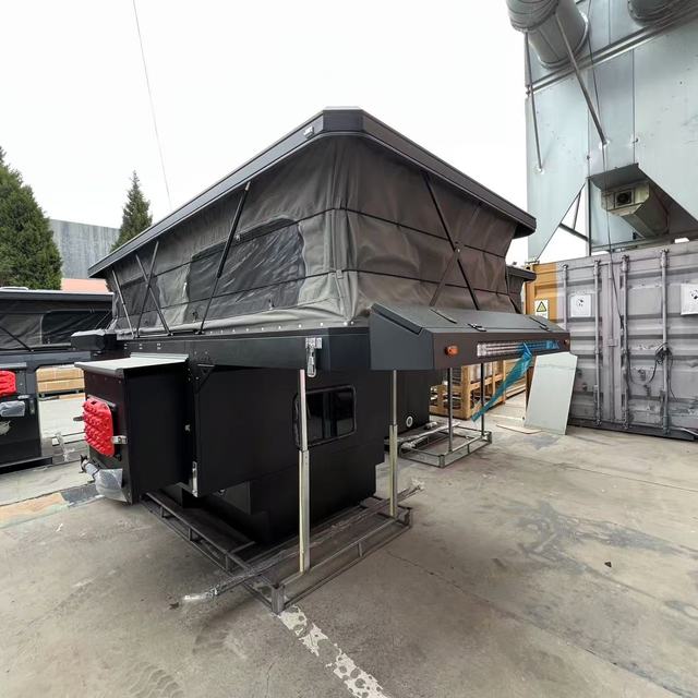 Inspired 4 Person Modern Foldable Waterproof RV Camper Truck Stainless Steel Aluminum Construction Pop-Up Camper for Camping