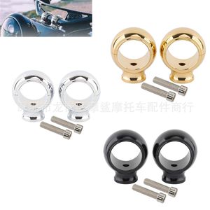 Elevador de Manillar de Motocicleta de 50.8mm, Redondo, Fijo, Negro, Cromado en Oro, para Harley Davidson - Product Image 1