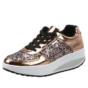 Espadrilles décontractées pour femmes, style coréen, avec paillettes de diamants colorées et effet miroir, collection automne/hiver, grandes tailles, tendance - Product Image 1