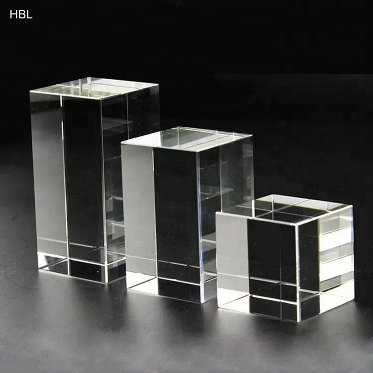 Groothandel Aangepaste Europa Stijl K9 Blank Crystal Graveren Souvenir Gift Glas 3d Laser Kristal Foto Kubus
