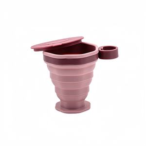 Vaso de Viaje de Silicona Plegable y Reutilizable de 220 ml, con Tapa, Apto para Lavavajillas, Personalizado, para Café o Agua, Venta al Por Mayor - Product Image 3