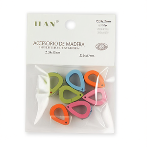 Perline in legno a goccia Ilan 24x17mm 10 pezzi per la creazione di abiti e artigianato - Product Image 2