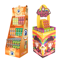 Présentoir en carton ondulé personnalisé pour snacks, noix, pain, bonbons, chocolat, chips