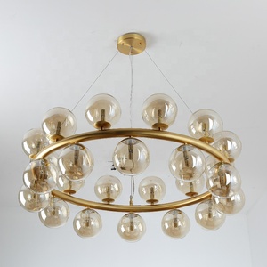 Loft Industrial colgante luces de país americano moderno claro bola de cristal araña para <span class=keywords><strong>restaurante</strong></span>/decoración del hogar - Product Image 3