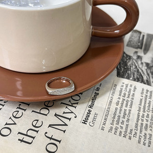 Sterling Silver <b>Ring</b> For Women Geometric Design Brushed Finish Everyday Wear - Product Image 4
