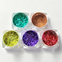 Marque Mcess échantillons gratuits miroir doré chrome pigment ongles flocons pour cosmétiques vernis à ongles
