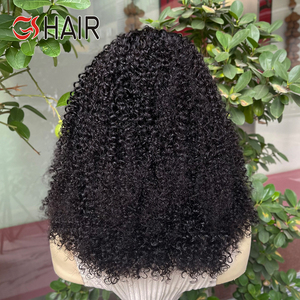 Perruques <span class=keywords><strong>afro</strong></span> crépues en cheveux humains, dentelle frontale, cheveux vietnamiens Remy, très volumineuses, perruque <span class=keywords><strong>afro</strong></span> crépue bouclée mongole, bonnet petit, sans colle - Product Image 3