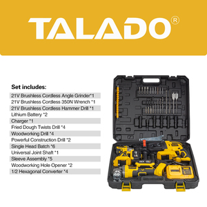 Hiệu Suất Cao 3 Trong 1 Công Cụ Điện Thiết Lập Búa Góc Máy Xay Hiệu Quả Khoan Cho Các Nhà thầu Đa Chức Năng Điện Công Cụ Thiết Lập - Product Image 5