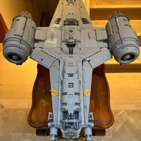 Bebricks 21023 jilet Crest yığını blok yıldız planı savaşları uçak uzay gemisi modeli kitleri Ucs Starship yapı modeli