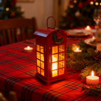 Bougeoir en fer moderne fait à la main, lanterne suspendue pour l'intérieur et l'extérieur, support de jardin, pièce maîtresse de décoration de la maison de Noël