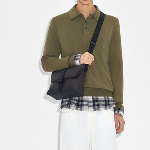 <span class=keywords><strong>Sac</strong></span> pour hommes entièrement personnalisé <span class=keywords><strong>sac</strong></span> de messager en cuir véritable de luxe à la mode pour hommes <span class=keywords><strong>sac</strong></span> latéral de haute qualité en cuir de veau à bandoulière - Product Image 3