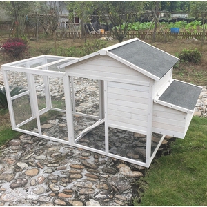 SDC017 Wooden Chicken Coop with Ramp Waterproof Roof Print Pattern <b>Pet</b> House for Sale - Product Image 5