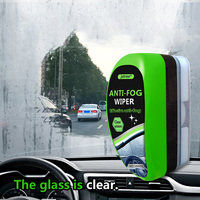JSTREE Limpiador Antivaho 120ml, Agente Antivaho para Vidrios con Cepillo Aplicador, Desempañador Ergonómico para Parabrisas de Coche, Sin Niebla