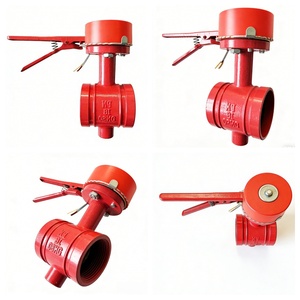 Válvula de Señalización de Incendio Ranurada, de Hierro Dúctil, con Manivela Manual, Sellado Suave para Rociadores Contra Incendios, DN50-DN300 PN16 - Product Image 1