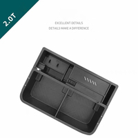 Pour jetour t2 accessoires 2020-2023 voiture style ABS noir boîte de rangement centrale coffre arrière organisateur plateau