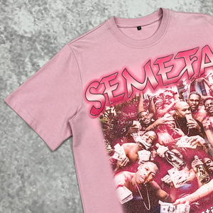 À la mode Boxy goutte épaule t-shirt personnalisé Vintage coton imprimé t-shirts concepteur surdimensionné Streetwear hommes T-shirts - Product Image 5