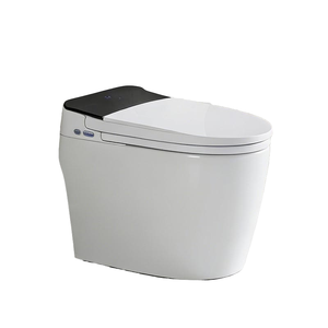 Inodoro Inteligente <span class=keywords><strong>de</strong></span> Cerámica <span class=keywords><strong>de</strong></span> Una Pieza con Sifón Moderno, Descarga Automática y Bidé, Sanitario <span class=keywords><strong>de</strong></span> Suelo - Product Image 1