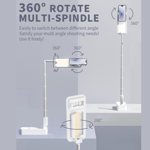 حامل هاتف محمول مرن جديد رائج بطارية قابلة للشحن لصور السيلفي الذكية حلقة ضوء ليد لعرض المحتويات المباشر مجموعة مبدع المحتوى - Product Image 2