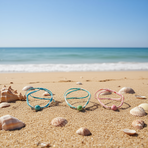 Chevillère en céramique colorée Angelina, 2 couleurs par couleur, bijoux de mode pour femmes - Product Image 3