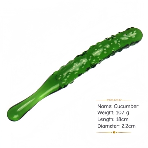 Tapón Anal de Cristal Transparente, Estimulador Anal y Vaginal Frío/Caliente, Varita de Placer Verde/Blanco/Rosa, Impermeable, 16-18cm - Product Image 5
