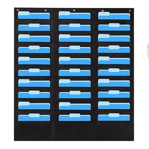 Organisateur mural de rangement pour dossiers et magazines à 30 poches, fabriqué en Chine, à suspendre pour le bureau, la maison, l'école, sac de rangement multi-usages - Product Image 1