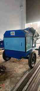 wheeled <b>frame</b> for recycling and Portable industrial scrap shredder machine <b>mounted</b> on material size reduction at factory yard - Product Image 3