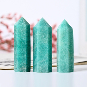 Vente en gros de pierres précieuses naturelles de haute qualité, pierres de guérison en cristal, tour de cristal d'Amazonite - Product Image 4
