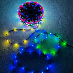 Aoying DC12V 1000Pixel Green Wire Dual Signal 4Pin LED Pebble Seed Pixel String Light 10CM Espaciado RGBIC Direccionable Fairy Light - Product Image 4