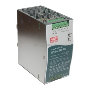 Fuente de Alimentación LED Industrial Meanwell Autorizada SDR-240-48 240W 48V para Riel DIN - Product Image 1