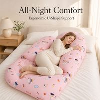 Oreiller de maternité en U de qualité supérieure avec emplacements pour les bras, zonage scientifique, soutien complet du corps, oreiller de grossesse pour dormir, OEM