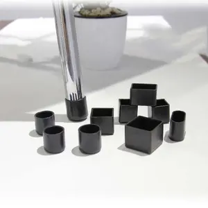 OEM Custom PVC Smooth Surface Hot Sale Black Rubber Tips for furniture leg