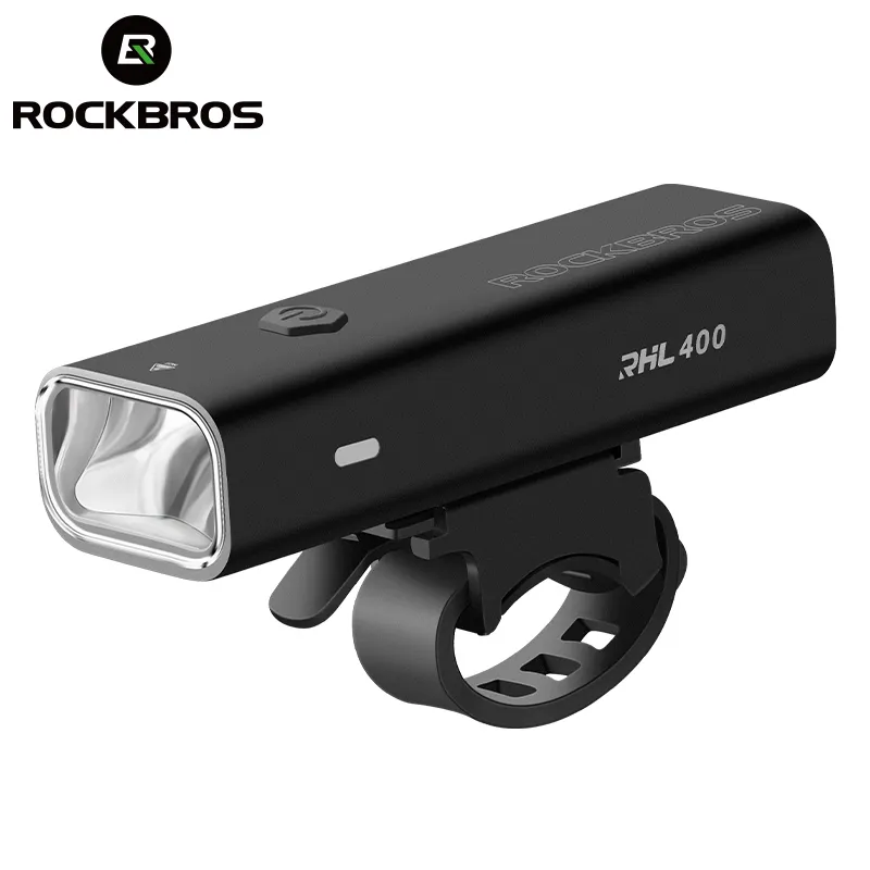 ROCKBROS Bike Lights 400 Lumens USB Rechargeable Waterproof Bicycle Front Indicator Light Smart e bike Light