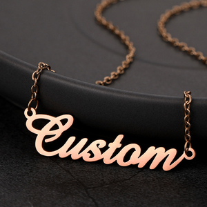 BINSHUOパーソナライズされたカスタムネームネックレスステンレススチールジュエリー18Kゴールドメッキレターカスタマイズされたネームペンダントネックレス女性 - Product Image 4
