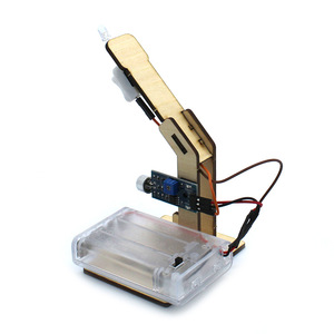 Kit de luz con control de sonido de madera, juguete educativo científico, modelo de ensamblaje DIY para niños de 7 a 9 años, operación manual, geométrico - Product Image 2