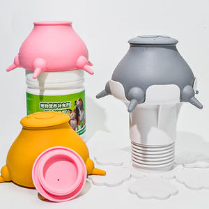 300ml Silicone cucciolo mangiatoia latte ciotola con 4 tettarelle per l'allattamento gattini cuccioli conigli - Product Image 6