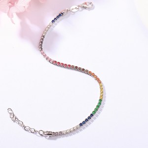 <span class=keywords><strong>Set</strong></span> di Bracciali di Lusso in Argento Sterling 925 con Zirconia Cubica e Diamanti Incastonati, Placcati in Oro per Donne e Ragazze - Product Image 5