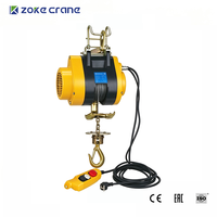 Mini palan électrique OEM à faible MOQ, 500 kg, 12 m, simple ou double crochet, moteur en cuivre pur, pour la manutention de matériaux en grenier