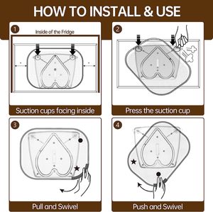 ชั้นเก็บเครื่องเทศแบบหมุนได้360องศาประหยัดพื้นที่สำหรับเคาน์เตอร์ห้องครัวและตู้เย็น - Product Image 2