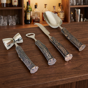 100% High Quality Luxury Eco-Friendly <b>Bar</b> <b>Tool</b> Set Stainless Steel Metal Polish W/ Resin Finished Customized <b>Bar</b> Hotel Home - Product Image 4