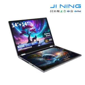 แล็ปท็อปธุรกิจ OEM ใหม่ หน้าจอคู่ 14+14 นิ้ว สัมผัสได้ 10 จุด Celeron N100 แรม 16GB SSD 512GB 2-in-1 ระบบปฏิบัติการ Windows 11 Pro Wifi Hfbook14/n100 - Product Image 1