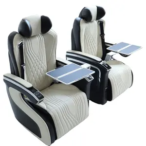 豪华面包车座椅，带折叠式斜倚船长椅触摸屏旋转飞行员座椅，适用于V级短跑运动员海斯