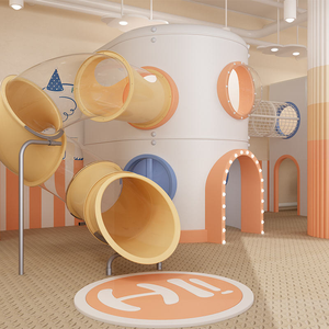 Ensemble de jeux pour enfants commerciaux avec aire de jeux souple, grimpe, salle de jeu de rôle personnalisée pour les garderies (50 à 100 enfants) - Product Image 4