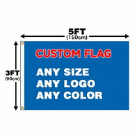 Banderas de Poliéster Personalizadas, Duraderas, Antiarrugas y Ecológicas con Impresión Digital, Ojales de Latón, Forma Rectangular