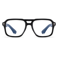 Monture de lunettes optiques Partagas Wholesale Retro Square Spring Hinge CP Pin-in Arms anti-lumière bleue pour hommes