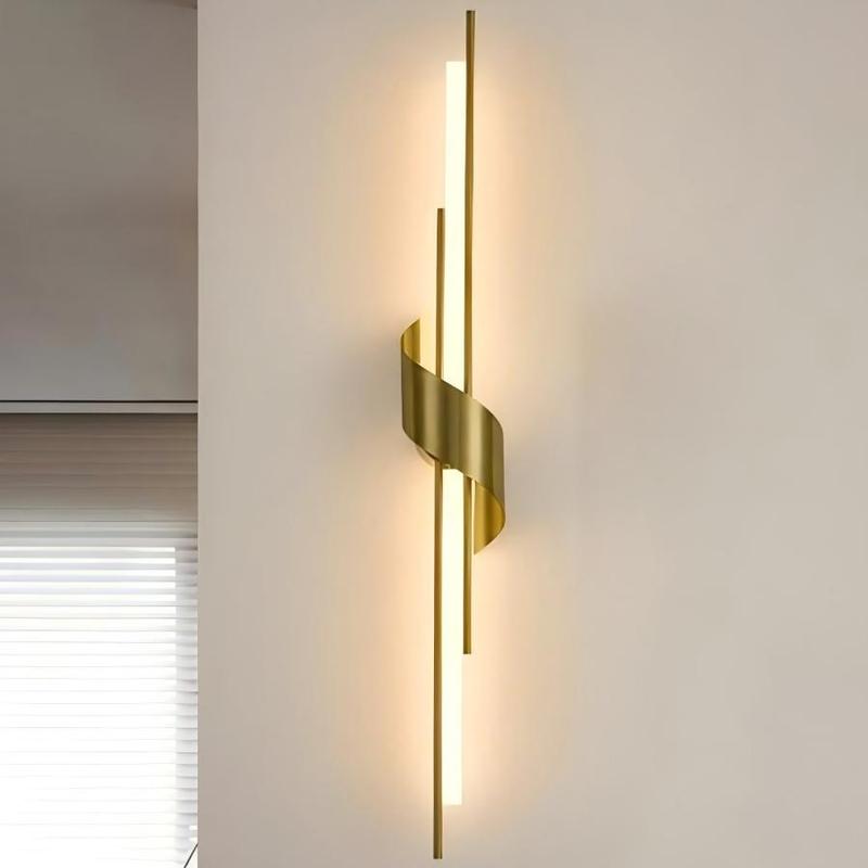 Modern Gold Spiral LED Wall Sconce