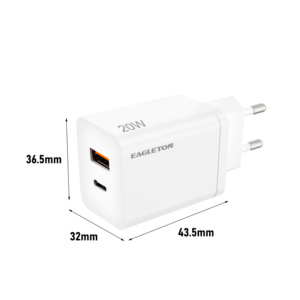 Adaptateur USB-C <span class=keywords><strong>20W</strong></span> adaptateur de charge rapide de téléphone USB type C <span class=keywords><strong>chargeur</strong></span> mural pour <span class=keywords><strong>Iphone</strong></span> <span class=keywords><strong>11</strong></span> 12 13 14 15 Plus Pro Max - Product Image 3